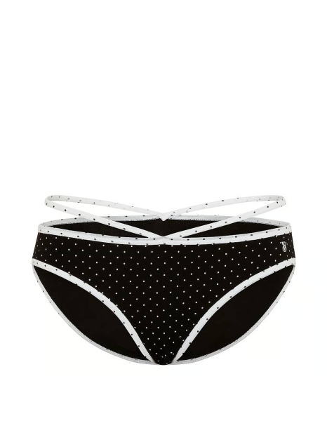 Трусики бикини Victoria's Secret с принтом 1163256499 (Черный S)
