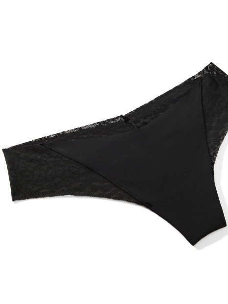Трусики безшовні тонг Victoria's Secret PINK 1163317034 (Чорний M)