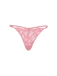 Кружевные трусики стринги со стразами Victoria's Secret 1162850265 (Розовый XL)