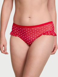 Сетчатые трусики чики Victoria's Secret с рюшами 1159838291 (Красный L)