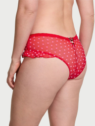Сетчатые трусики чики Victoria's Secret с рюшами 1159838291 (Красный L)