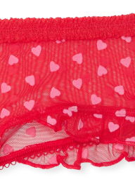 Сітчасті трусики чики Victoria's Secret з рюшами 1159838291 (Червоний L)