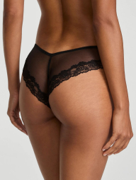 Женские сетчатые трусики чики Victoria's Secret 1159838441 (Черный M)
