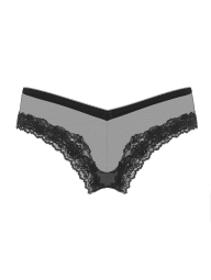 Жіночі сітчасті трусики чіки Victoria's Secret 1159838441 (Чорний M)