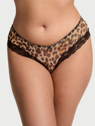 Сітчасті трусики чики Victoria's Secret з мереживом 1159838447 (Леопардовий M)
