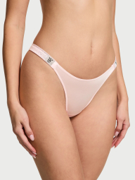 Трусики со стразами Victoria's Secret тонг 1159838680 (Розовый M)
