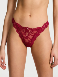 Кружевные трусики бразильяна Victoria's Secret 1159838584 (Розовый XL)