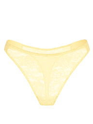 Кружевные трусики тонг Victoria's Secret Pink со стразами 1159838601 (Желтый M)