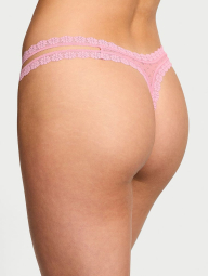 Кружевные трусики тонг Victoria's Secret 1159838616 (Розовый XL)