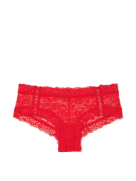 Кружевные трусики чики Victoria's Secret 1159838647 (Красный L)
