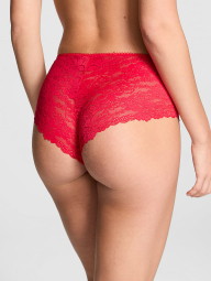 Жіночі трусики чіки Victoria's Secret Pink з мереживом 1159838660 (Червоний L)