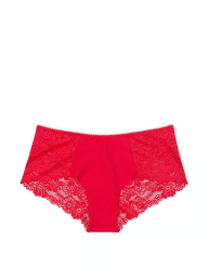 Женские трусики чики Victoria's Secret Pink с кружевом 1159838660 (Красный L)