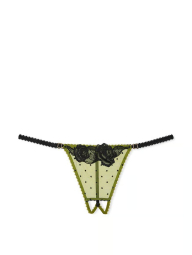 Кружевные трусики стринги Victoria's Secret 1159840597 (Зеленый M)