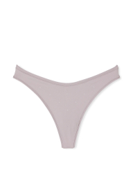 Женские трусики тонг Victoria's Secret Pink со стразами 1159838682 (Сиреневый L)