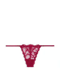 Кружевные трусики стринги Victoria's Secret 1159838806 (Бордовый XL)