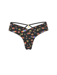 Женские гладкие трусики чики Victoria's Secret с эластичными ремешками 1159839029 (Черный M)
