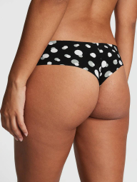 Бесшовные трусики тонг Victoria's Secret Pink 1159838848 (Черный XS)