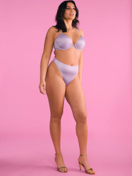 Гладкие трусики тонг Victoria's Secret с ремешками 1159838931 (Сиреневый XS)