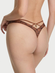 Женские гладкие трусики тонг Victoria's Secret с подвеской сзади 1159839032 (Коричневый XS)