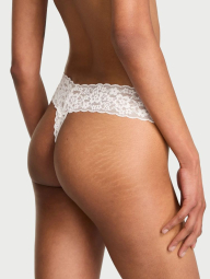 Мереживні трусики тонг Victoria's Secret 1159839066 (Молочний S)