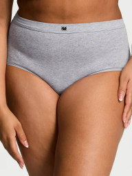 Женские трусики Victoria's Secret брифы с логотипом 1159839116 (Серый XXL)
