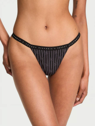 Трусики стрінги Victoria's Secret з принтом 1159839124 (Чорний XL)