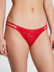 Кружевные трусики Victoria's Secret Pink тонг 1159839171 (Красный XL)