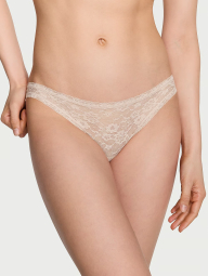 Кружевные трусики Victoria's Secret бикини 1159839313 (Бежевый M)