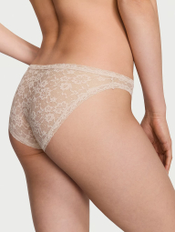 Кружевные трусики Victoria's Secret бикини 1159839313 (Бежевый M)