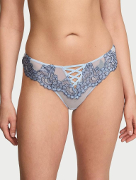 Сетчатые трусики бразильяны Victorias Secret с вышивкой 1159839415 (Голубой M)