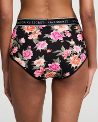 Женские трусики Victoria's Secret брифы с принтом 1159839417 (Черный XS)