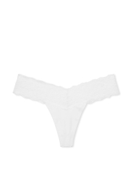 Женские трусики тонг Victoria's Secret с кружевом 1159839642 (Белый XXL)