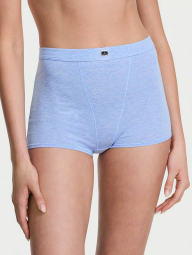 Высокие трусики шортики Victoria's Secret с логотипом 1159839696 (Голубой S)