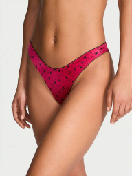 Трусики тонг Victoria's Secret с принтом 1159839804 (Розовый S)