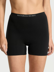 Бесшовные трусики шортики Victoria's Secret высокая посадка 1159839840 (Черный M)