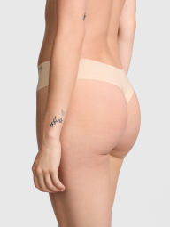 Бесшовные трусики тонг Victoria's Secret Pink 1159840232 (Бежевый M)