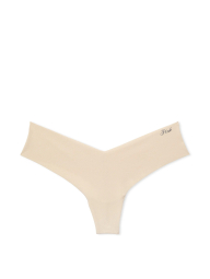 Бесшовные трусики тонг Victoria's Secret Pink 1159840232 (Бежевый M)
