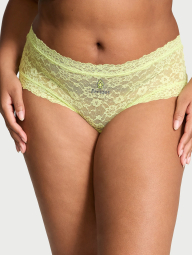 Кружевные трусики чики Victoria's Secret с вышивкой 1159840421 (Салатовый XL)