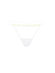 Женские трусики стринги Victoria's Secret Pink с вышивкой 1159840522 (Белый S)