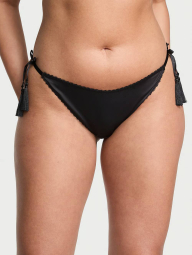 Гладкі трусики бікіні Victoria's Secret із сіточкою ззаду 1159840820 (Чорний XL)
