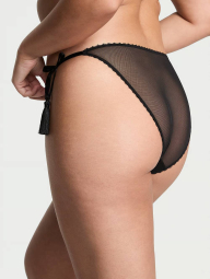 Гладкі трусики бікіні Victoria's Secret із сіточкою ззаду 1159840820 (Чорний XL)