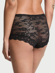 Мереживні трусики шортики Victoria's Secret 1159840835 (Чорний XXL)