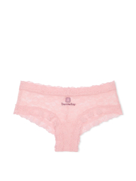 Кружевные трусики чики Victoria's Secret с вышивкой 1159841158 (Розовый S)