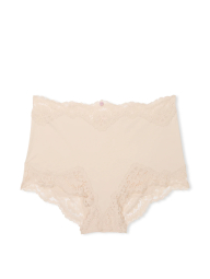 Женские трусики шортики Victoria's Secret с кружевом 1159845390 (Бежевый XL)