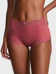 Женские трусики шортики Victoria's Secret с кружевом 1159841311 (Розовый M)