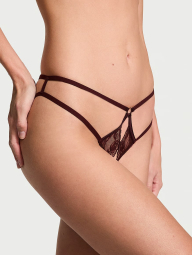 Женские открытые трусики тонг Victoria's Secret 1159841377 (Коричневый S)