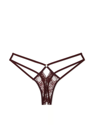 Женские открытые трусики тонг Victoria's Secret 1159841377 (Коричневый S)