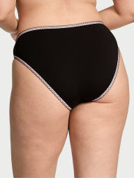 Женские трусики бикини Victoria's Secret с отделкой в ​​виде сердец 1159842172 (Черный XL)