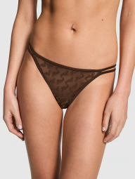 Женские трусики чики Victoria's Secret Pink с принтом 1159842804 (Коричневый L)