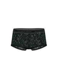 Кружевные трусики шортики Victoria's Secret с логотипом 1159843620 (Черный L)